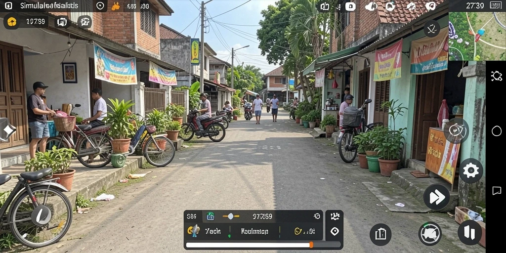 Tampilan gameplay yang realistis di dalam game Simulation 2739.