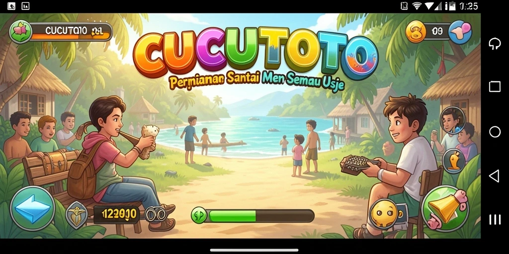 Tampilan gameplay CUCUTOTO yang ceria dan menghibur.