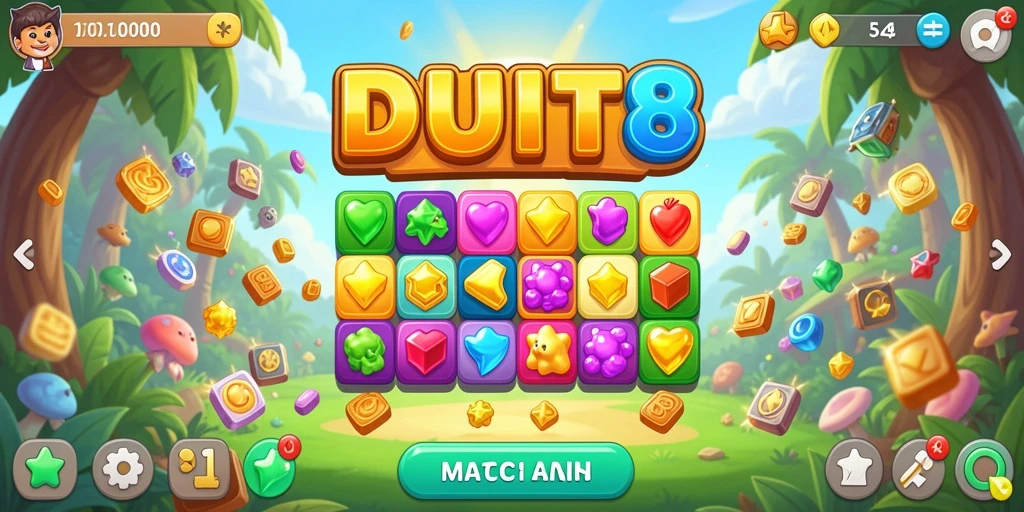 Gameplay seru mencocokkan objek di DUIT8.