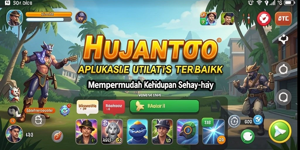 Tampilan utama HUJANTOTO menunjukkan fitur benzefit yang praktis dan bermanfaat.