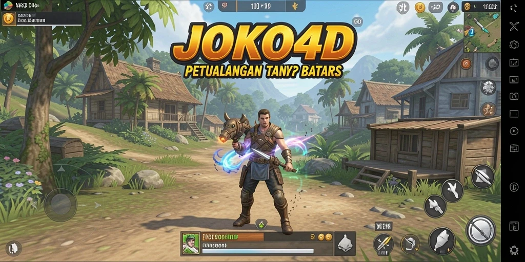 Screenshot gameplay <strong>JOKO4D</strong> menampilkan petualangan epik di dunia terbuka.