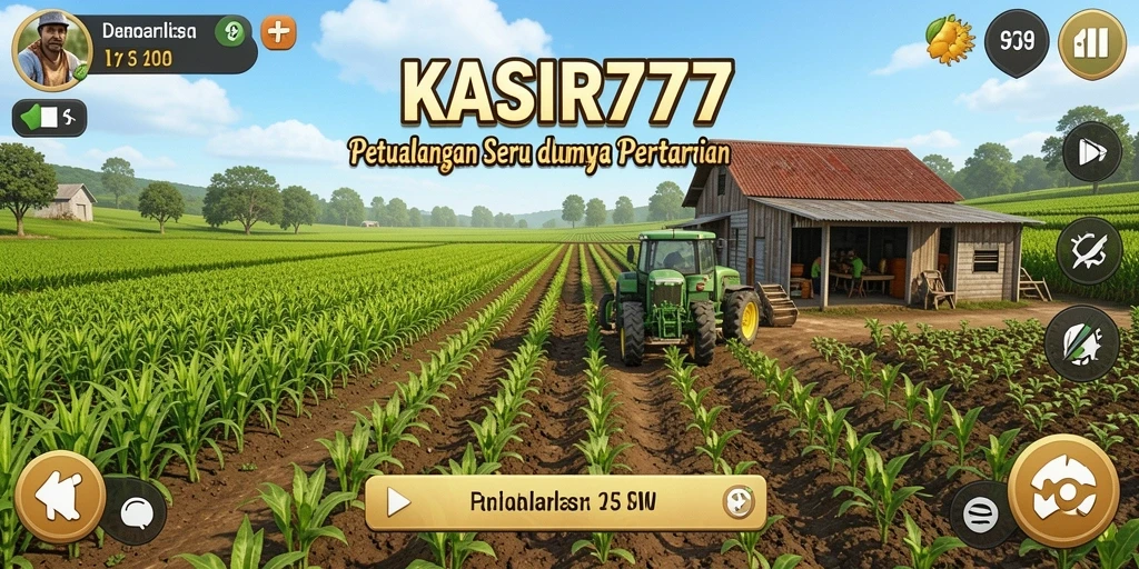 Tampilan gameplay KASIR777 yang menarik dengan aktivitas bertani.