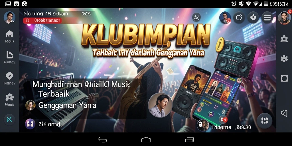 Tampilan gameplay <strong>KLUBIMPIAN</strong> menunjukkan pengalaman seru bermain musik.