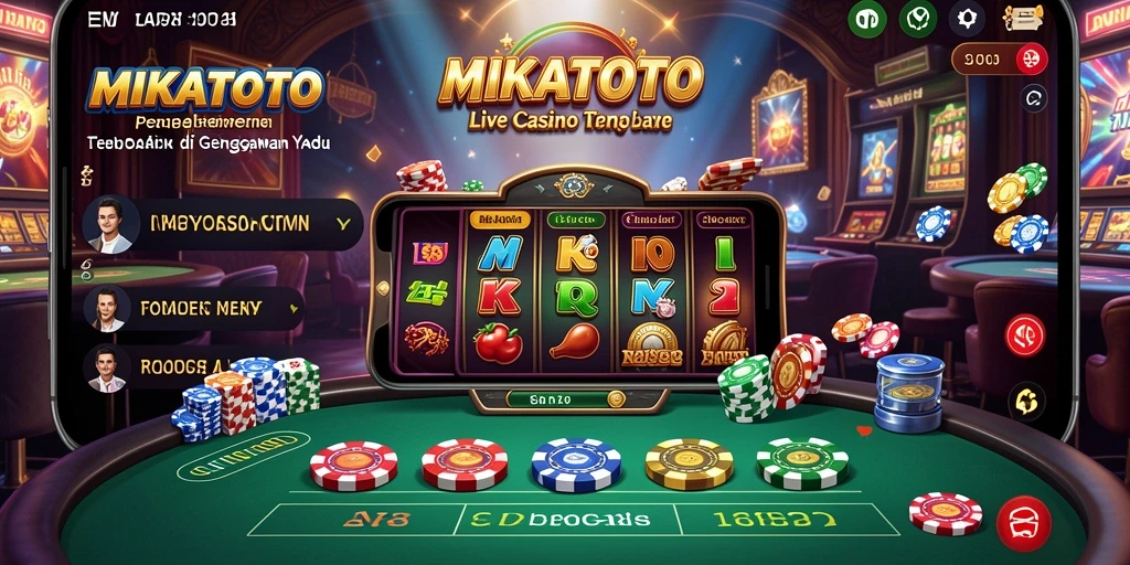 Screenshot MIKATOTO menampilkan dealer langsung dan permainan yang seru.