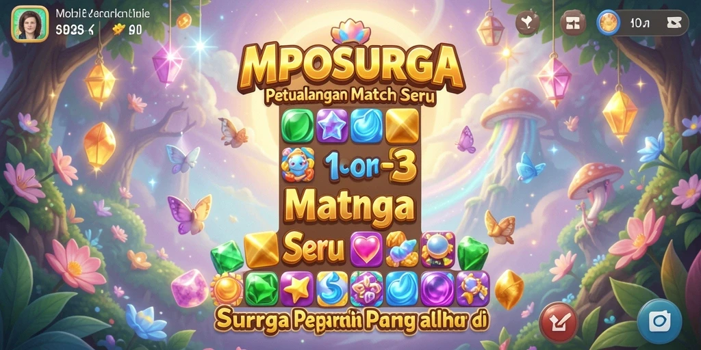 Tampilan gameplay MPOSURGA yang penuh warna dan menarik perhatian.