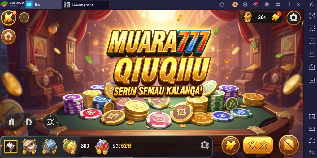 Screenshot gameplay QiuQiu dengan teman-teman.