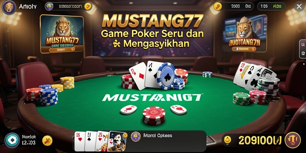 Gameplay menarik dalam aplikasi Poker MUSTANG77 dengan beragam fitur.