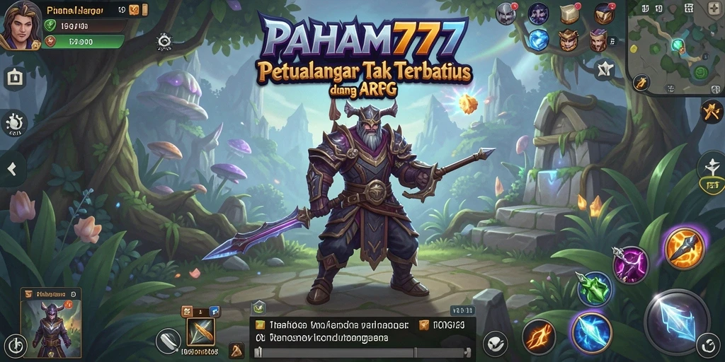 Tampilan mendebarkan dari pertarungan dalam PAHAM777 yang menampilkan gameplay ARPG.