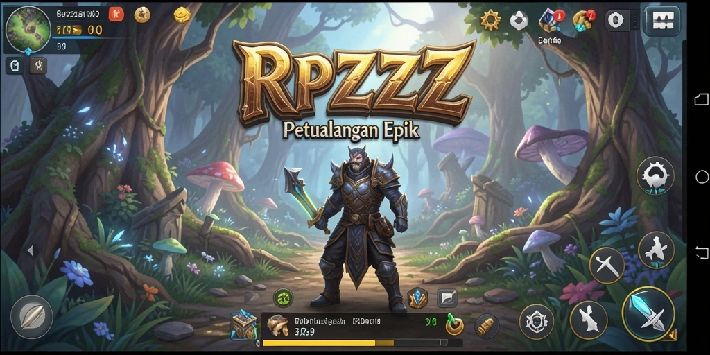 Gameplay RPZZZ yang menakjubkan di dunia fantasi.