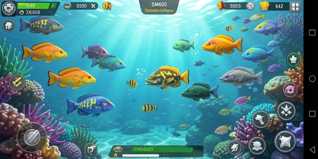 Tampilan gameplay Tembak Ikan yang mendebarkan dan penuh warna.