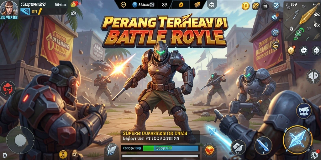 Tampilan gameplay SUPER88 dengan aksi Battle Royale yang intens.