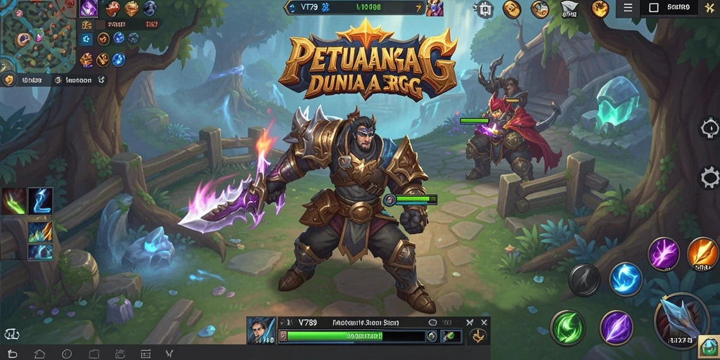 Screenshot menampilkan pertarungan spektakuler di dunia ARPG.